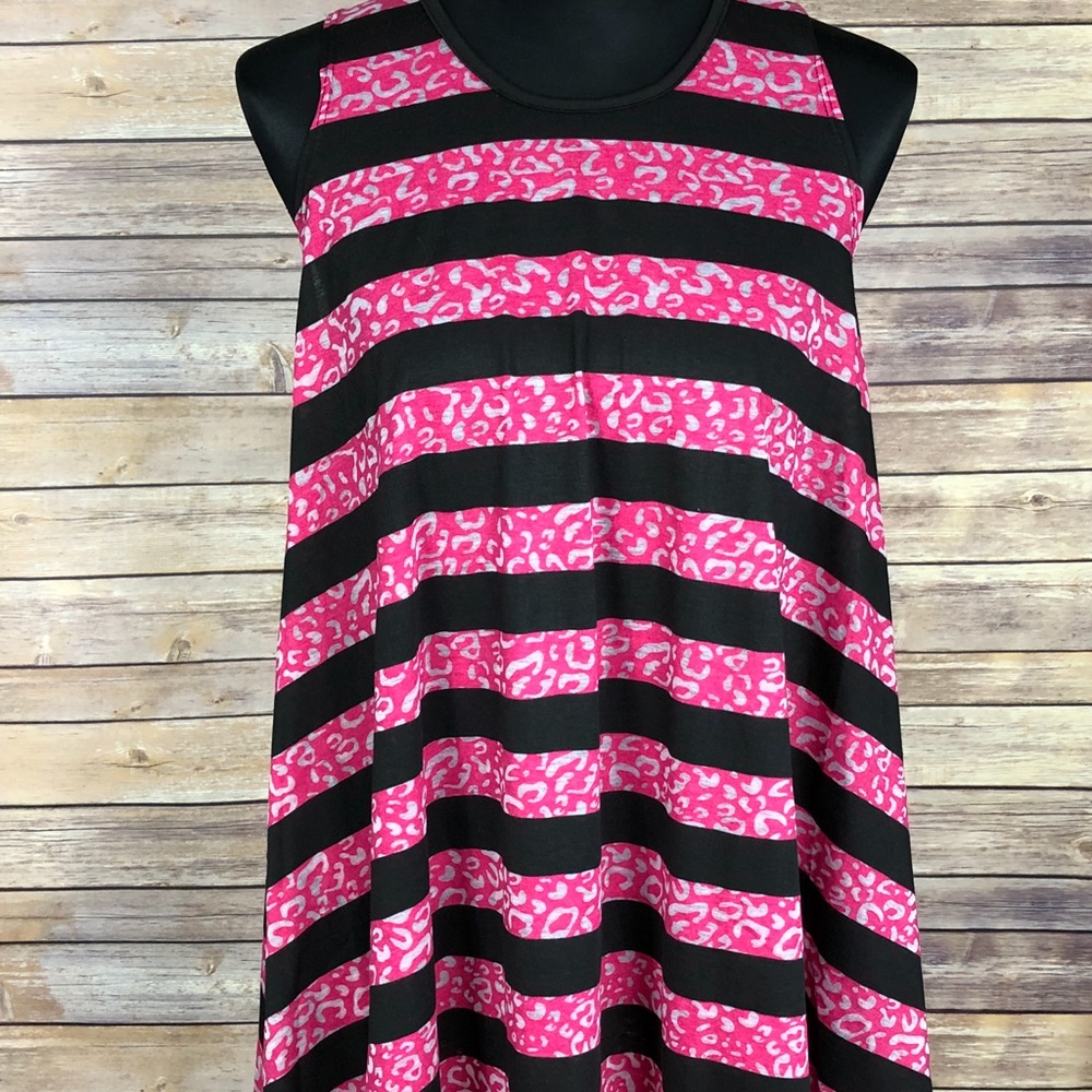Pink and Black Striped Tunic ✈️